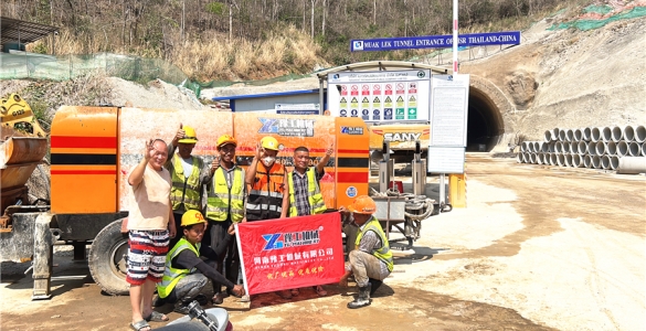         混凝土輸送泵泰國售后，助力一帶一路建設(shè)       